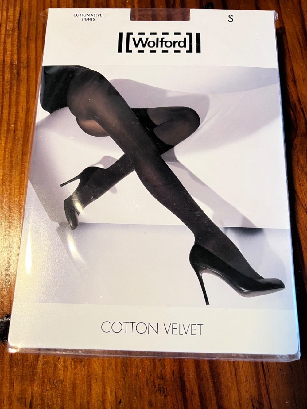 NIB Wolford Cotton Velvet Tights - Coca - Size Small